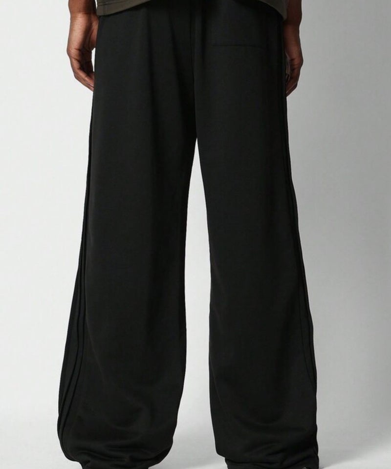 فلاينوف بنطال رجالي أسود سادة فضفاض مناسب للارتداء اليومي، بتصميم مريح - Image 3